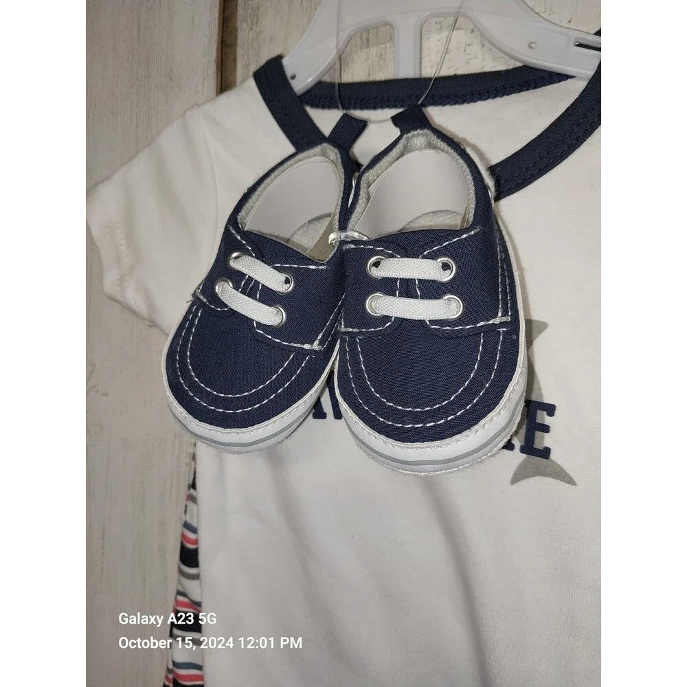 Hudson Baby Boy's 3-6 Months 3 Piece Set Shoes/Shorts/One piece